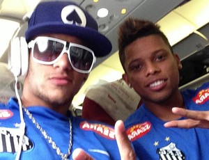 Neymar André avião Brasília Instagram santos (Foto: Reprodução / Instagram)