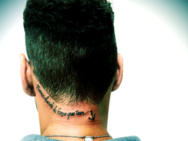 Galiza fez a tatuagem após perder 85 Kg em pouco mais de um ano (Foto: Vinícius Galiza / Arquivo Pessoal)