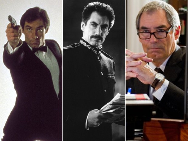 Timothy Dalton: como 007 na década de 80, em cena do filme 'Um conto quase de fadas' (1997) e em 'O turista' (2010) (Foto: Divulgação/MGM/Paramount/Peter Mountain)