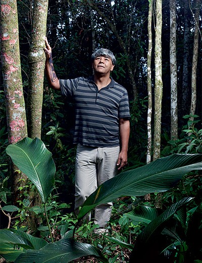 NA SELVA Kaká Werá no instituto Arapoty, em Itapecerica da Serra. Em meio à mata, ele ensina a cultura indígena aos jovens (Foto: Arquivo pessoal) NA SELVA Kaká Werá no instituto Arapoty, em Itapecerica da Serra. Em meio à mata, ele ensina a cultura indígena aos jovens (Foto: Arquivo pessoal)