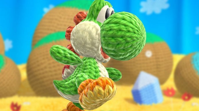Áreas secretas de Yoshis Woolly World deixam o dinossauro gigante (Foto: Reprodução/IGN)