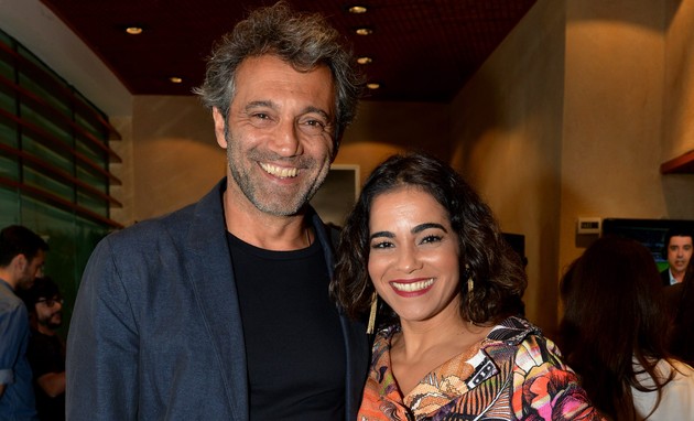  Domingos Montagner e a mulher, Luciana Lima, na estreia do filme 'Vidas partidas' (Foto: CRISTINA GRANATO)
