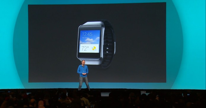 O Samsung Gear Live foi apresentado oficialmente no Google I/O (Foto: Reprodução/ Google) O Samsung Gear Live foi apresentado oficialmente no Google I/O (Foto: Reprodução/ Google)