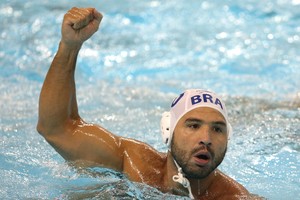Felipe Perrone Brasil x Canadá polo aquático masculino Jogos Pan Americanos 2015 (Foto: Satiro Sodre/SSPress )