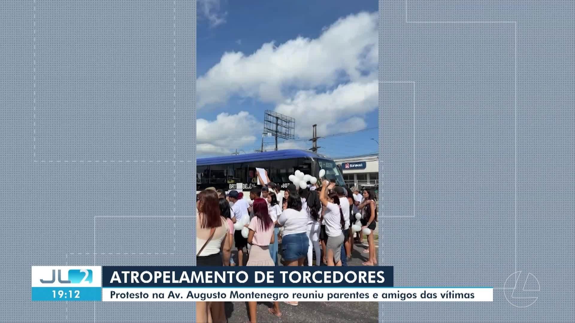 Manifestação cobra justiça por torcedores atropelados na Augusto Montenegro​‌​