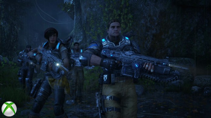 Em cenas noturnas de Gears of War 4 também há pouca diferença entre as versões (Foto: Reprodução/Hardcore Gamer)
