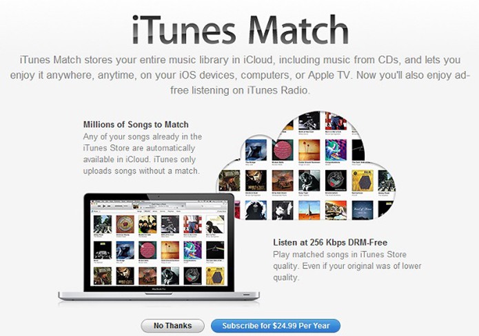 Assinatura do iTunes Match acaba com anúncios (Foto: Reprodução/Thiago Barros)