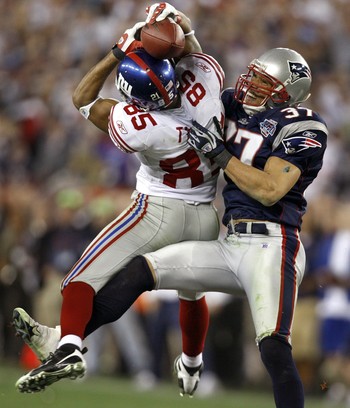 Super Bowl XLII - New York Giants  David Tyree (Foto: Barry Chin / Boston Globe / Getty Images)
