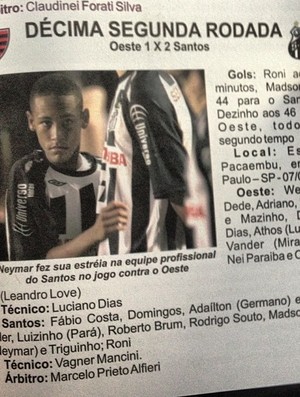 Neymar Oeste 2009 Instagram Estreia (Foto: Reprodução / Instagram)