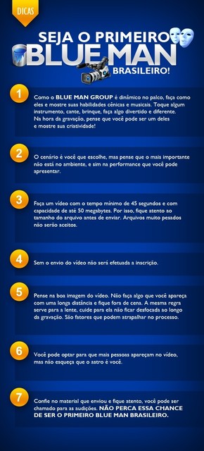 Voce Quer Ser Um Blue Man Saiba Como Fazer Um Video Legal Blue Man Group Programas