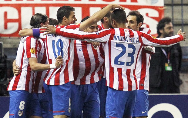 Falcão Comemorando gol - Atlético de Madrid X Valencia (Foto: A.g EFE)