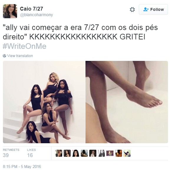 Internautas comentam polêmica com integrante do Fifth Harmony (Foto: Reprodução/ Twitter)