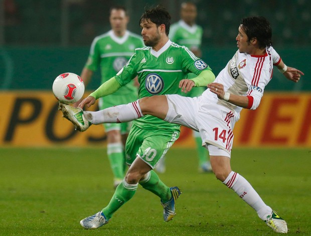 diego Wolfsburg x Bayer Leverkusen (Foto: Reuters)