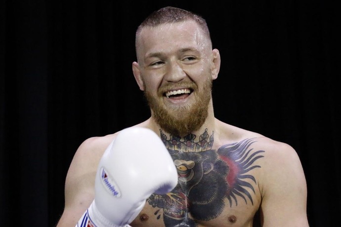 Conor McGregor no treino aberto do UFC 196 (Foto: Evelyn Rodrigues) Conor McGregor no treino aberto do UFC 196 (Foto: Evelyn Rodrigues)