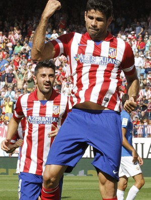 diego costa David Villa gol Atlético de Madrid (Foto: AFP)