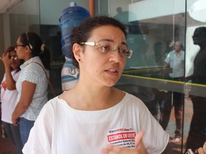 Presidente do Sindicato diz que servidores só saíram por causa do cansaço (Foto: Amanda Dourado/G1)