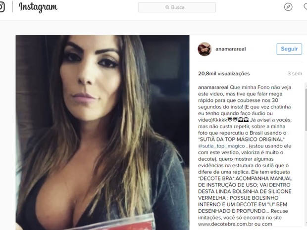 Anamara publicou vídeo na web para denunciar uso de fotos dela na venda de réplicas em Goiânia, Goiás (Foto: Divulgação/ Defesa Civil)