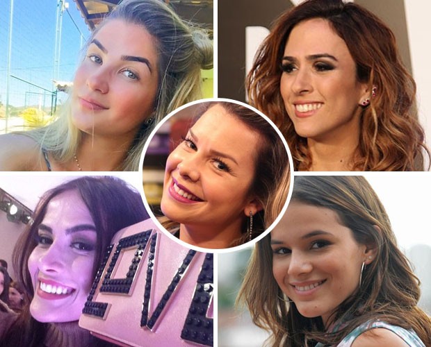 A ex-BBB Aline, Maria Casadevall, Bruna Marquezine, Tatá Werneck e Fernanda Souza: sobrancelhas de arrasar! (Foto: Gshow)