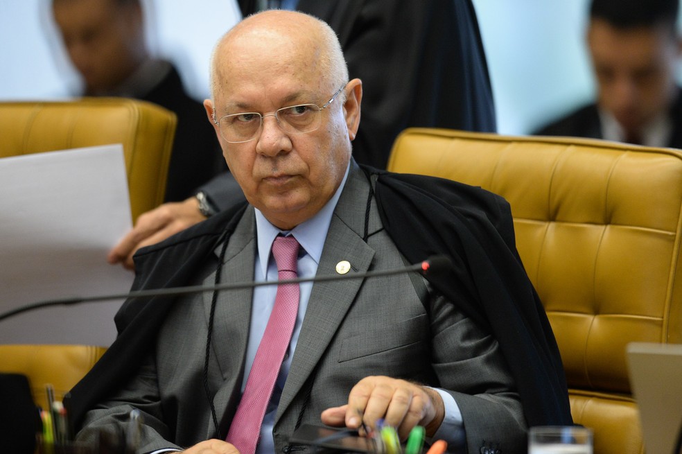 O ministro Teori Zavascki, durante sessão do STF em marcço de 2016 (Foto: Andressa Anholete/AFP)