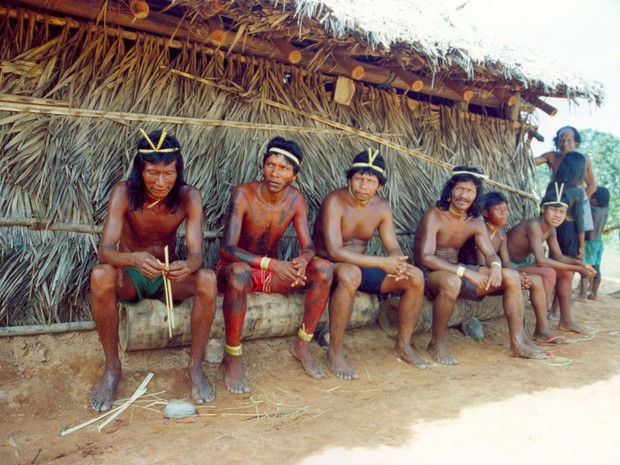Indígenas da etnia Krahô, em Itacajá (Foto: Luciano Ribeiro/ATN)