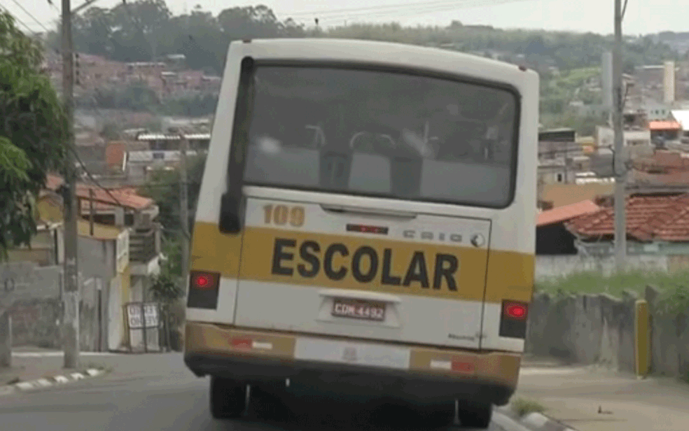 Mais da meta da frota de transporte escolar do estado de SP está irregular (Foto: Reprodução TV Globo)
