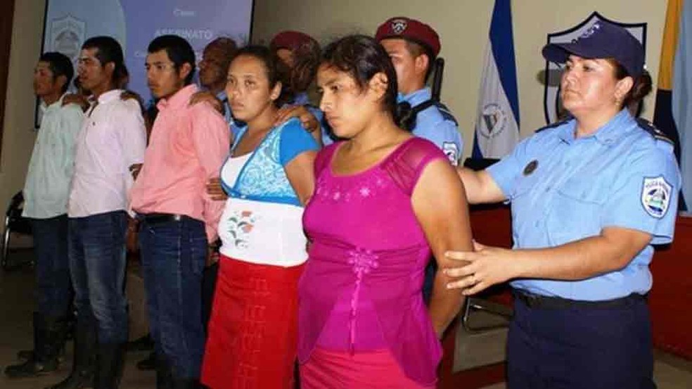  Cinco pessoas foram detidas sob suspeita de terem participado do episódio que culminou com morte de Vilma Trujillo  (Foto: Polícia Nacional da Nicarágua)