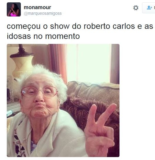 Internautas comentam show de Roberto Carlos (Foto: Reprodução/Twitter)