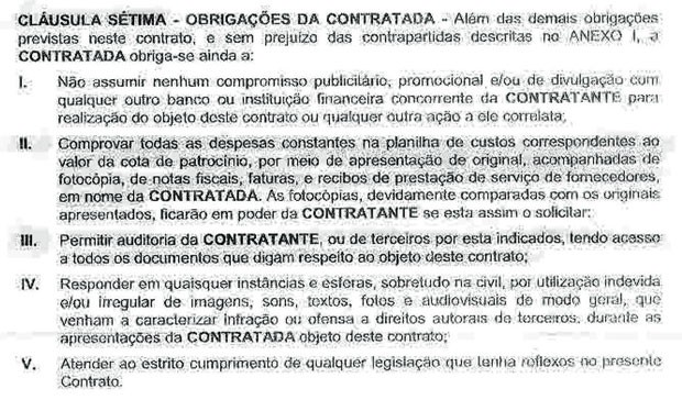 contrato Caixa Flamengo documento (Foto: Reprodução)
