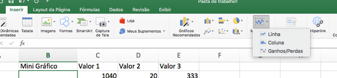 Opções de Mini Gráficos (Foto: Reprodução/André Sugai)
