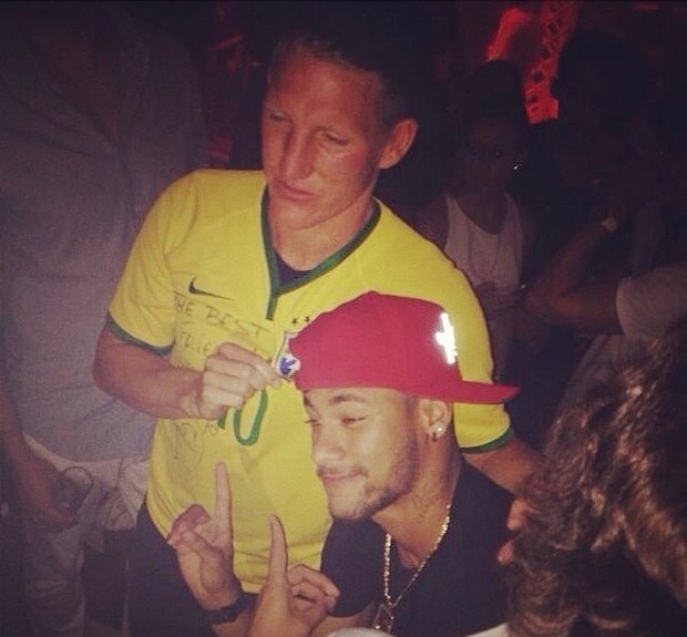 Neymar e Schweinsteiger (Foto: Reprodução/Instagram)