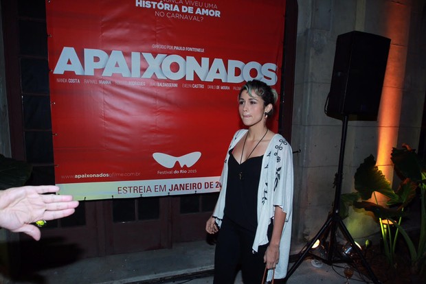 Nanda Costa no coquetel do filme Apaixonados (Foto: Marcello Sá Barretto / AgNews)