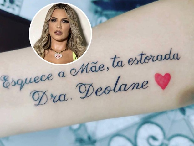 Fã tatua homenagem para Deolane Bezerra (Foto: Reprodução/Instagram)