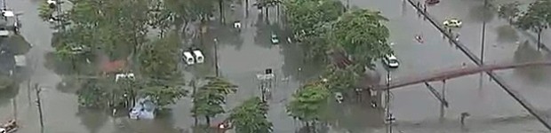 Chuva causa alagamentos e provoca deslizamento no Rio; ACOMPANHE (Reprodução/GloboNews)