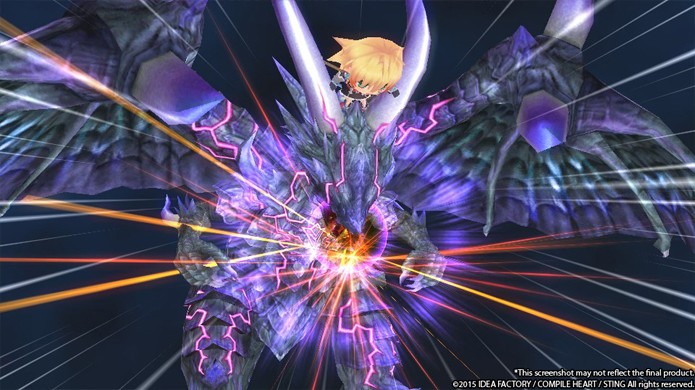 Mesmo com personagens pequenas os efeitos de batalha de Hyperdevotion Noire podem ficar bem grandes (Foto: Divulgação)