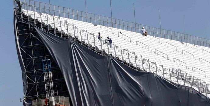 estádio Arena Corinthians retoques obras Copa (Foto: Reuters)