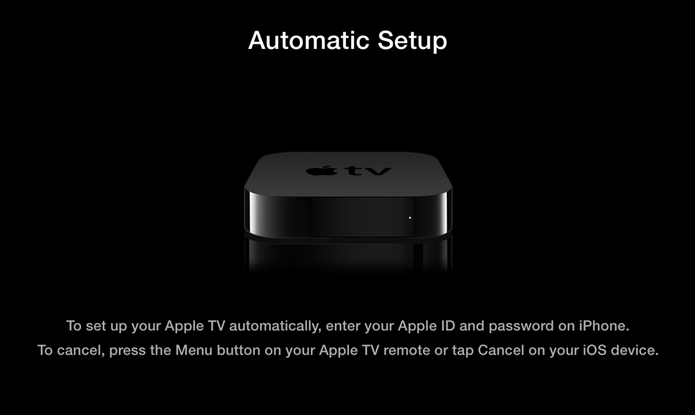 Instalação da Apple TV é simples e rápida (Foto: Reprodução/Apple) Instalação da Apple TV é simples e rápida (Foto: Reprodução/Apple)