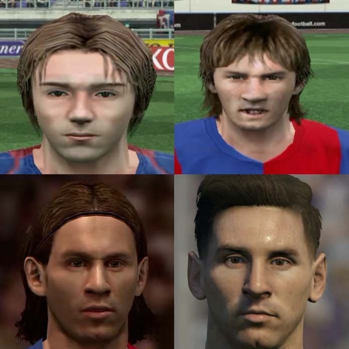 Messi ganhou detalhes com a evolução de PES (Foto: Reprodução/Murilo Molina)