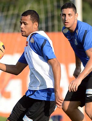 Geuvânio e Rafael Caldeira - Santos (Foto: Ivan Storti/Divulgação Santos FC)