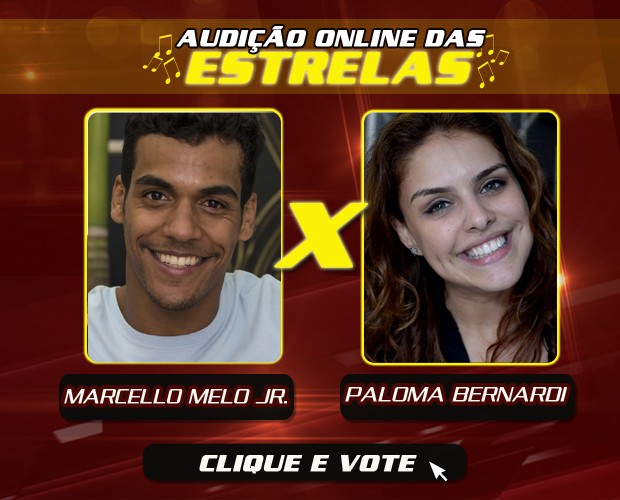 Marcello Melo Jr. e Paloma Bernardi se enfrentam na Audição Online das Estrelas (Foto: The Voice Brasil)