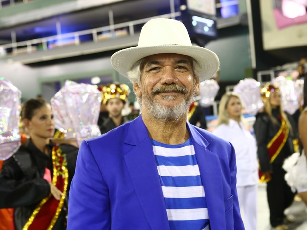 Jackson Antunes durante desfile na Sapucaí (Foto: Rodrigo Gorosito / G1)