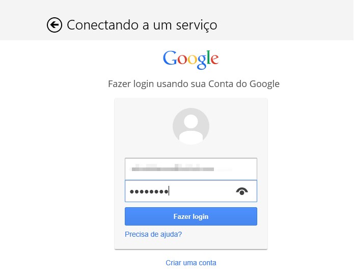 Faça login na sua conta do Google (Foto: Reprodução/Edivaldo Brito)