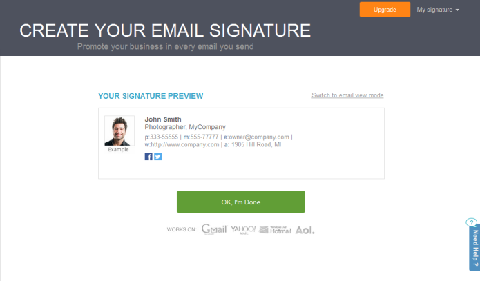 WiseStamp permite a personalização da assinatura do Gmail (Foto: Divulgação)