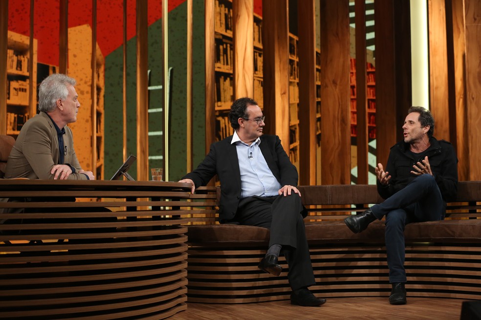 Tony Bellotto fala sobre ansiedade com Pedro Bial e Augusto Cury (Foto: Carol Caminha/Gshow)