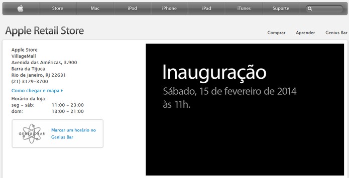 Anúncio da Loja da Apple no Brasil (Foto: Reprodução / Luciana Maline) Anúncio da Loja da Apple no Brasil (Foto: Reprodução / Luciana Maline)