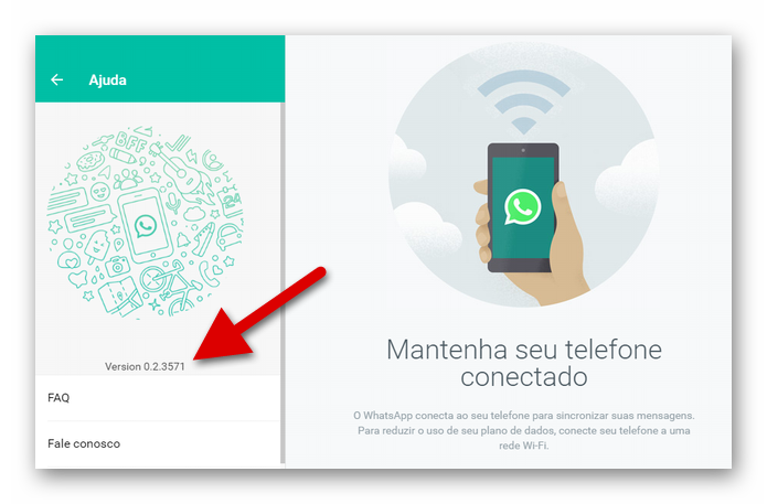 Verificando a versão do WhatsApp Web (Foto: Felipe Alencar/TechTudo) 