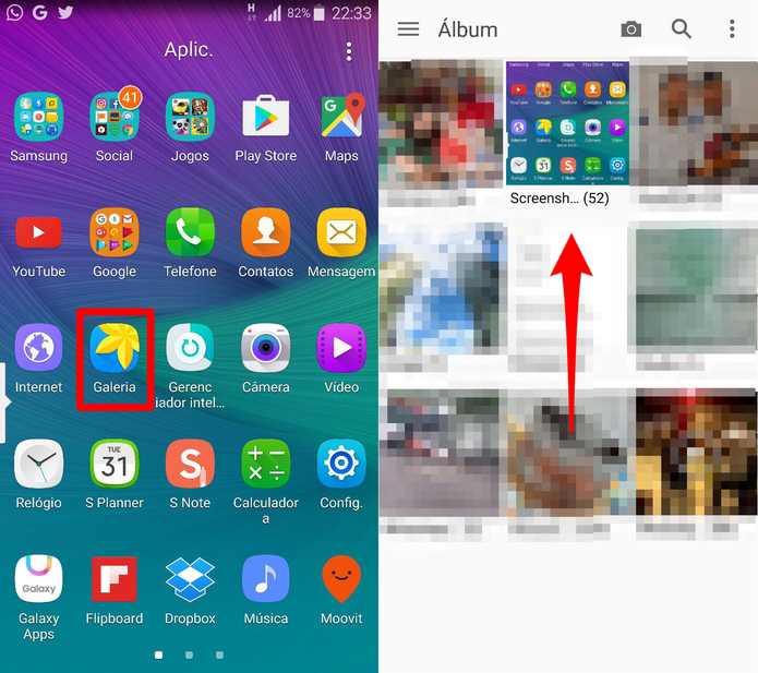 Abra a galeria de imagens do Galaxy Note 4 (Foto: Reprodução/Lucas Mendes)