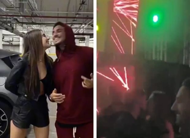 Vídeo mostra beijo entre Jade Picon e Gabriel Medina em festa (Foto: Reprodução/Twitter)