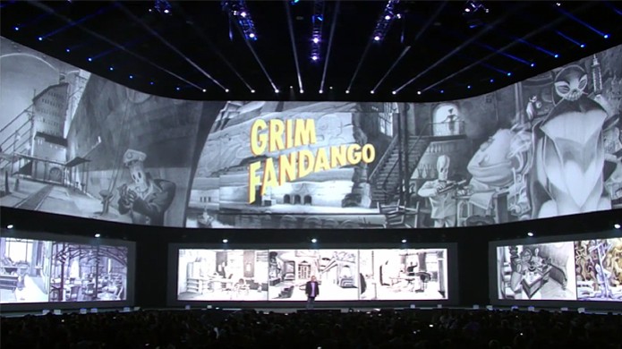 Remake de Grim Fandango é anunciado durante a conferência da Sony na E3 2014 (Foto: Reprodução: YouTube) (Foto: Remake de Grim Fandango é anunciado durante a conferência da Sony na E3 2014 (Foto: Reprodução: YouTube))