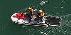 Helicóptero cai no mar e deixa 
1 morto no Rio (Reprodução/TV Globo)