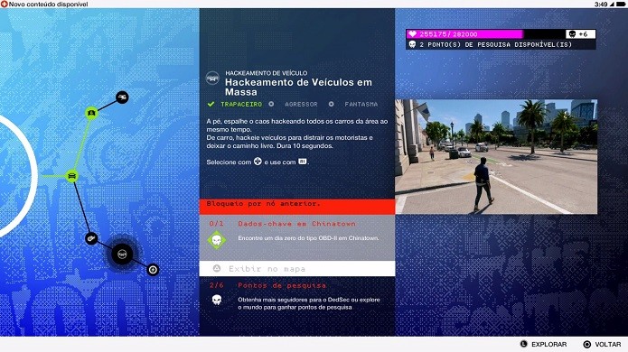 Watch Dogs 2: existem habilidades que melhoram mais de um estilo de combate (Foto: Reprodução/Victor Teixeira)